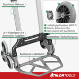 Aluminium Schwerlast Treppen-Sackkarre bis 100kg, klappbar (C3203)