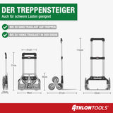 Aluminium Schwerlast Treppen-Sackkarre bis 100kg, klappbar (C3203)