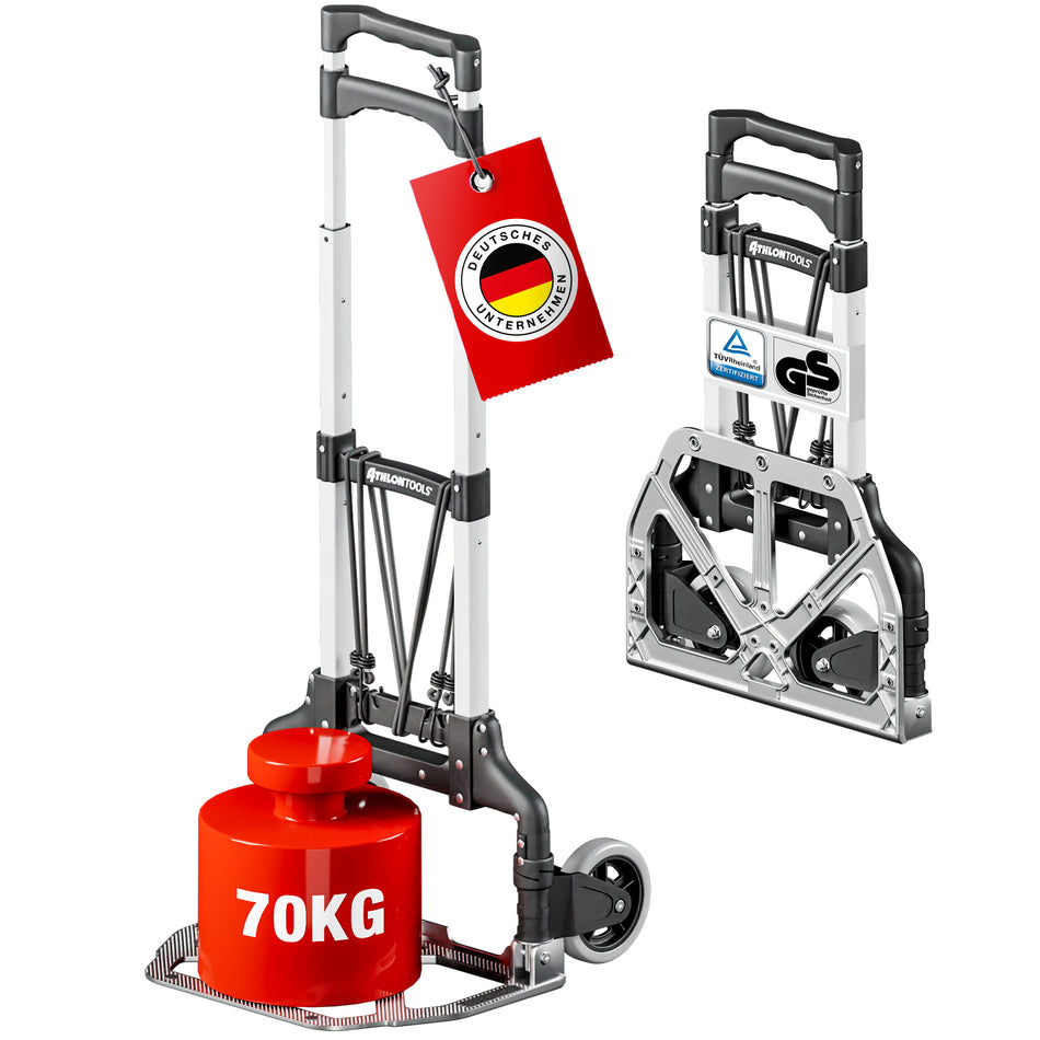 Aluminium Transport-Sackkarre bis 70kg, klappbar (C3001)
