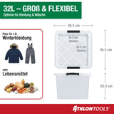 4x 32 L Aufbewahrungsboxen mit Deckel
