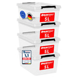 6x 5 L Aufbewahrungsboxen mit Deckel