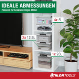 6x 5 L Aufbewahrungsboxen mit Deckel
