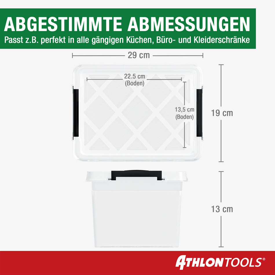 10x 5L Aufbewahrungsboxen mit Deckel klein