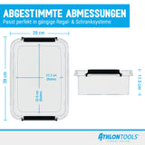 ATHLON TOOLS 4x 80 L Aufbewahrungsboxen mit Deckel