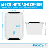 ATHLON TOOLS 4x 40 L Aufbewahrungsboxen mit Deckel
