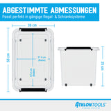 ATHLON TOOLS 4x 60 L Aufbewahrungsboxen mit Deckel