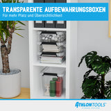 ATHLON TOOLS 4x 60 L Aufbewahrungsboxen mit Deckel