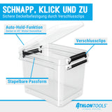 ATHLON TOOLS 4x 40 L Aufbewahrungsboxen mit Deckel
