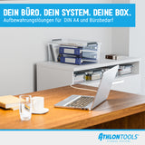 ATHLON TOOLS 4x 40 L Aufbewahrungsboxen mit Deckel