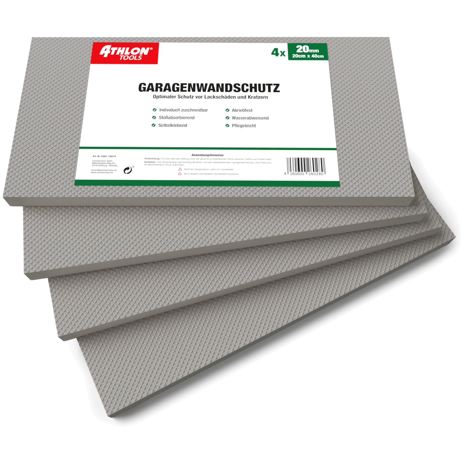 MaxProtect Garagen-Wandschutz selbstklebend (Grau)