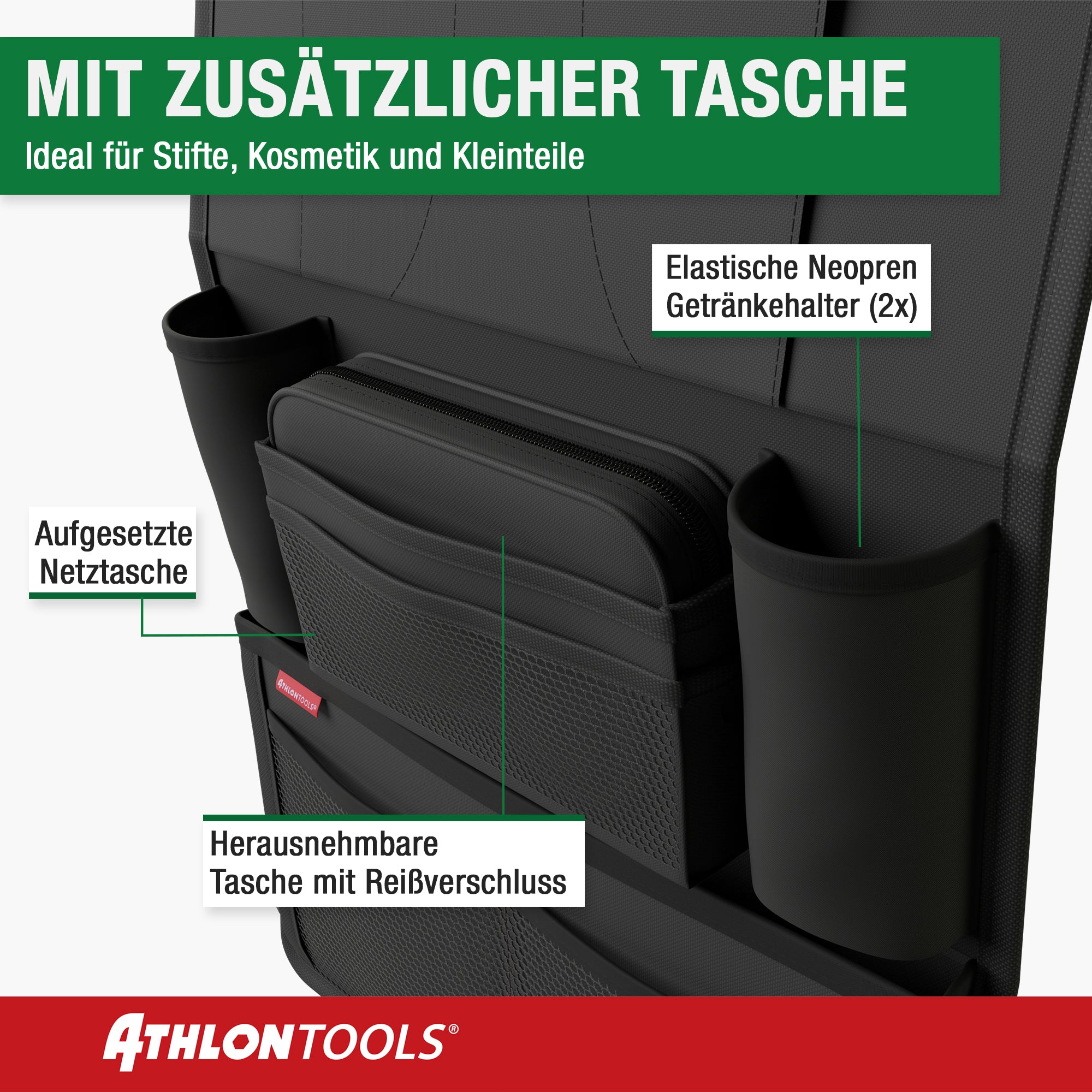 Autonetz Pocket Storage Organizer und Handtaschenhalter zwischen den Sitzen  Lederhandtasche Halter