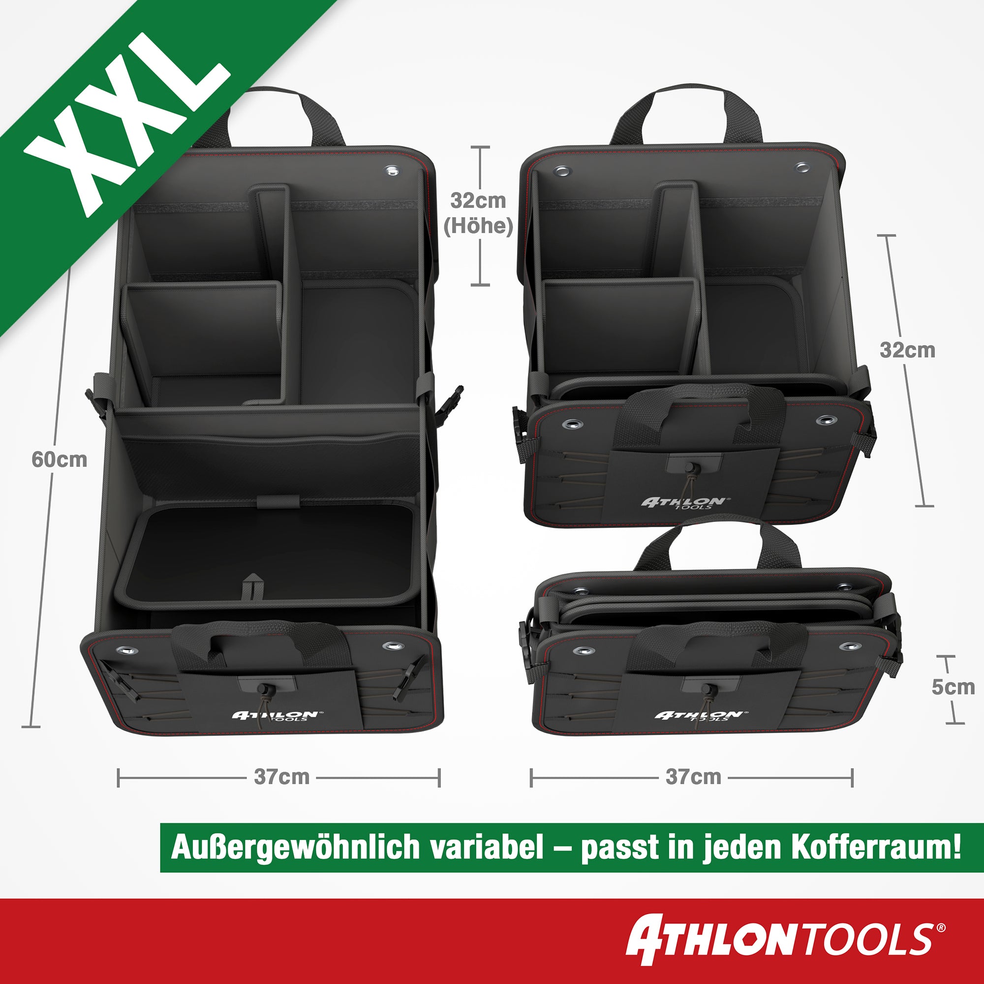 ATHLON TOOLS Premium Kofferraumtasche mit
