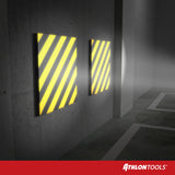 XXL Garagen-Wandschutz selbstklebend (gelb/schwarz reflektierend) 50 x 50 cm